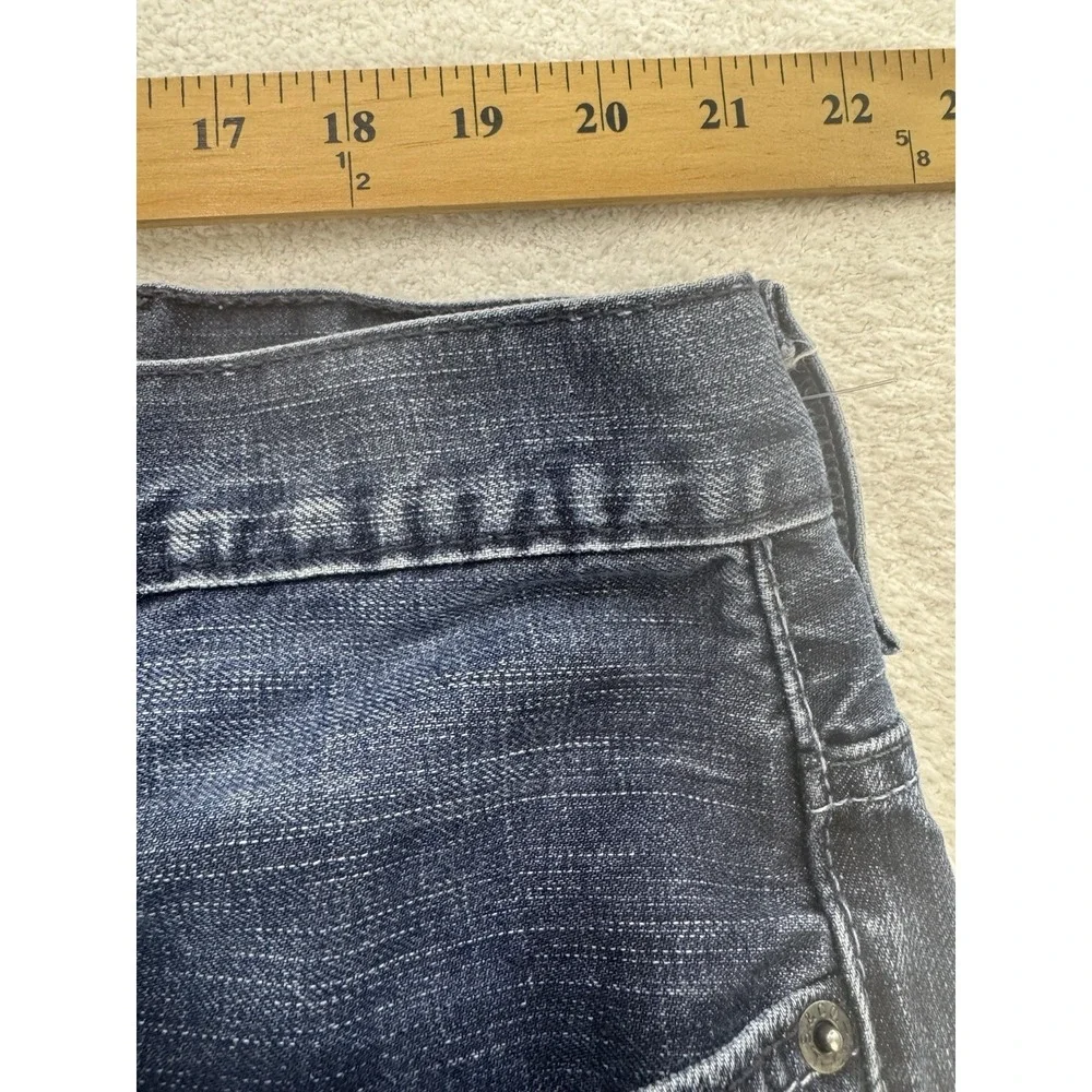 Levis 569 Jeans Men 42x32 Navy Blue Loose Baggy Straight Whisker Distress Denim